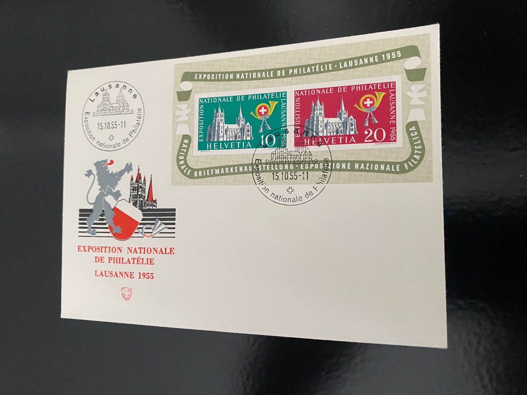 Tutti i francobolli: 1955 / Gedenkblock W35 / FDC – Usato da Grand-Lancy venduto da Dany1973