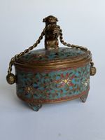 Chinesische Cloisonné Räucherschale Kupfer/Emaille⁠