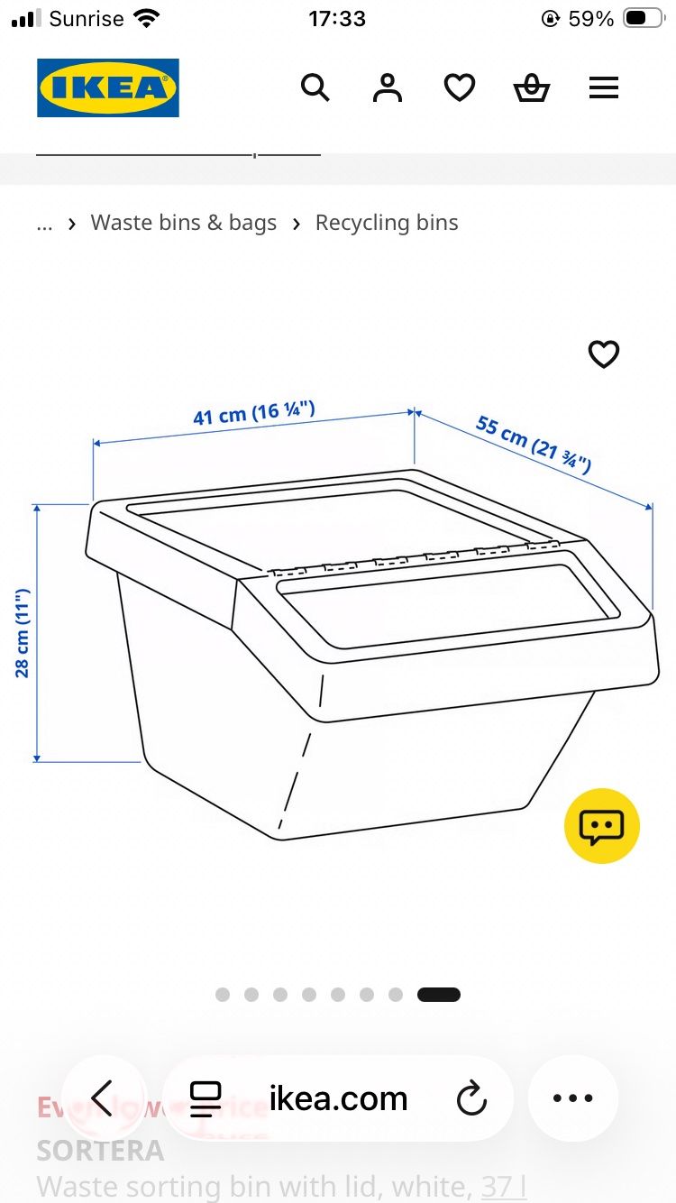 Ikea Behälter & Ähnliches: Ikea Sortera weiss 37 Liter – Neu (gemäss Beschreibung) aus Bolligen von Jerry127 1