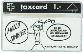 Taxcard 202L_27479 (K-92/26) Baer, Kloten 600 Ex