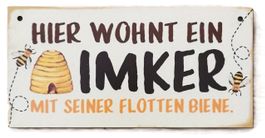 Hier wohnt ein Imker - Holzschild  (neu/OVP)