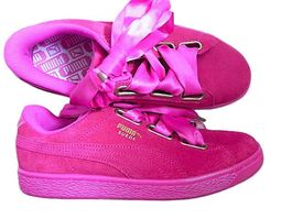 Gr. 37.5 PUMA Wildleder Sneaker magenta breite Schnürrsenkel