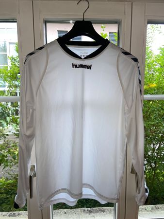 Langarm Trainingsshirt von Hummel, weiss, Gr. L
