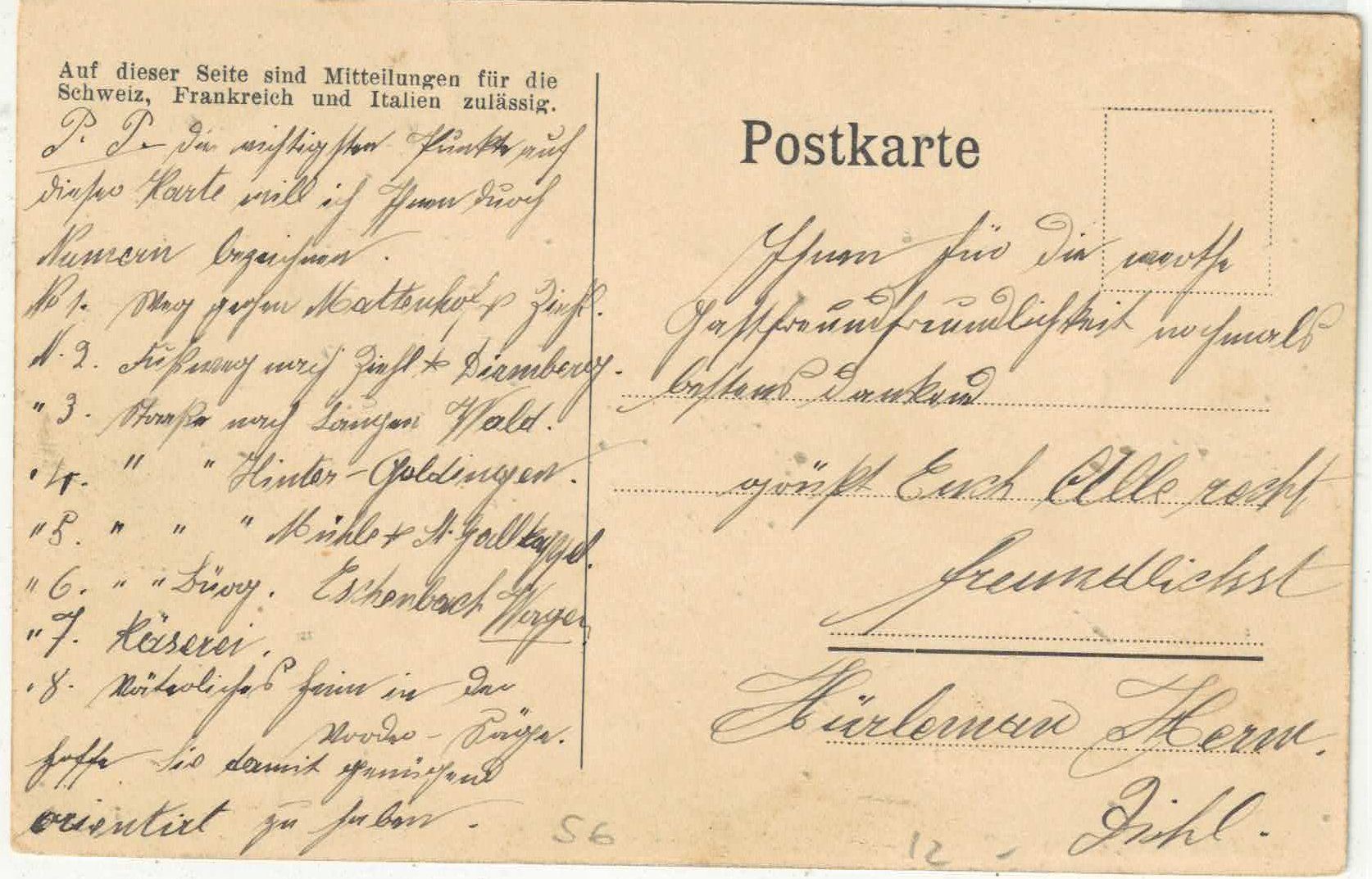 Ansichtskarten: Gruss aus Goldingen – Gebraucht aus Ettingen von Kartenplanet 1