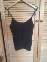 Schwarzes Top mit Trägern Grösse S aus Viskose