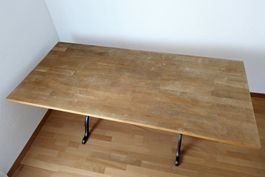 Tischplatte 180cm x 80cm aus Buchenholz massiv - gebraucht