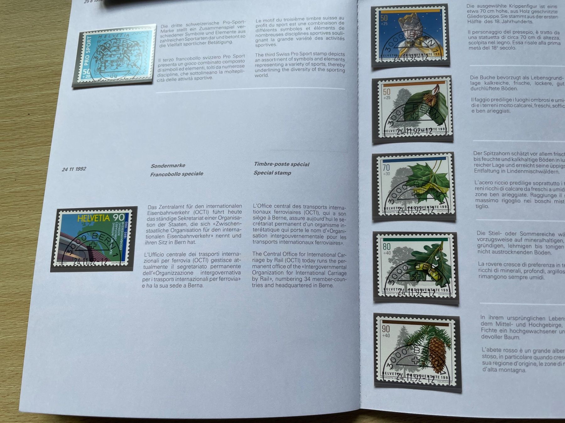 Tutti i francobolli: Carnet timb. 1992 prix poste 34.- SBK 85.- – Usato da Sonceboz-Sombeval venduto da Comment2 2