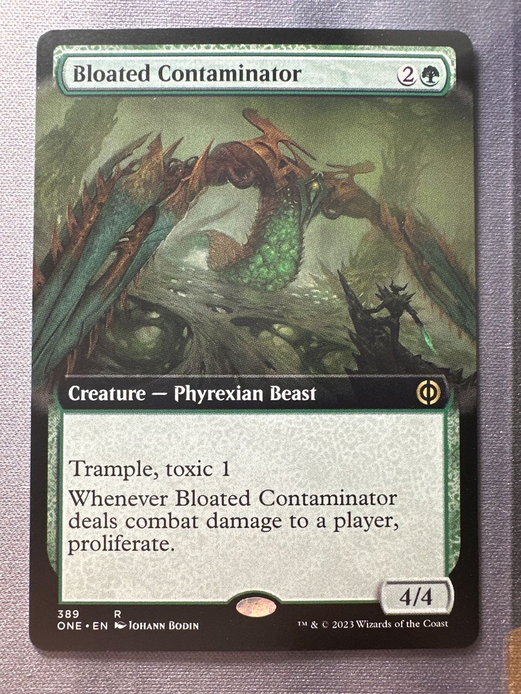 Magic The Gathering Sammelbilder & Trading cards: Bloated Contaminator Variant 389 Phyrexia ONE – Neu (gemäss Beschreibung) aus Windlach von