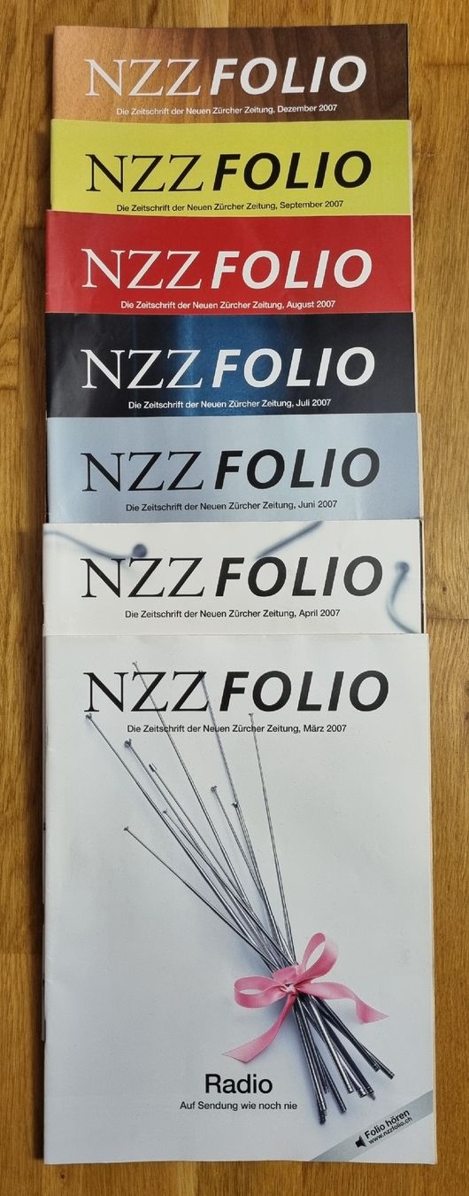 Zeitschriften & Magazine: 7 Stk. NZZ Folio Magazin 2007 – Gebraucht aus Sutz von Rawypp