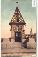 Basel - Käppeli auf der neuen Rheinbrücke - Litho