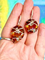 65ct Topazes Amethysts & Gems Sterling Silver 925 Earrings