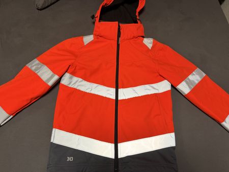 NEU Ungebraucht Dassy Warnschutz Jacke Leuchtrot XS
