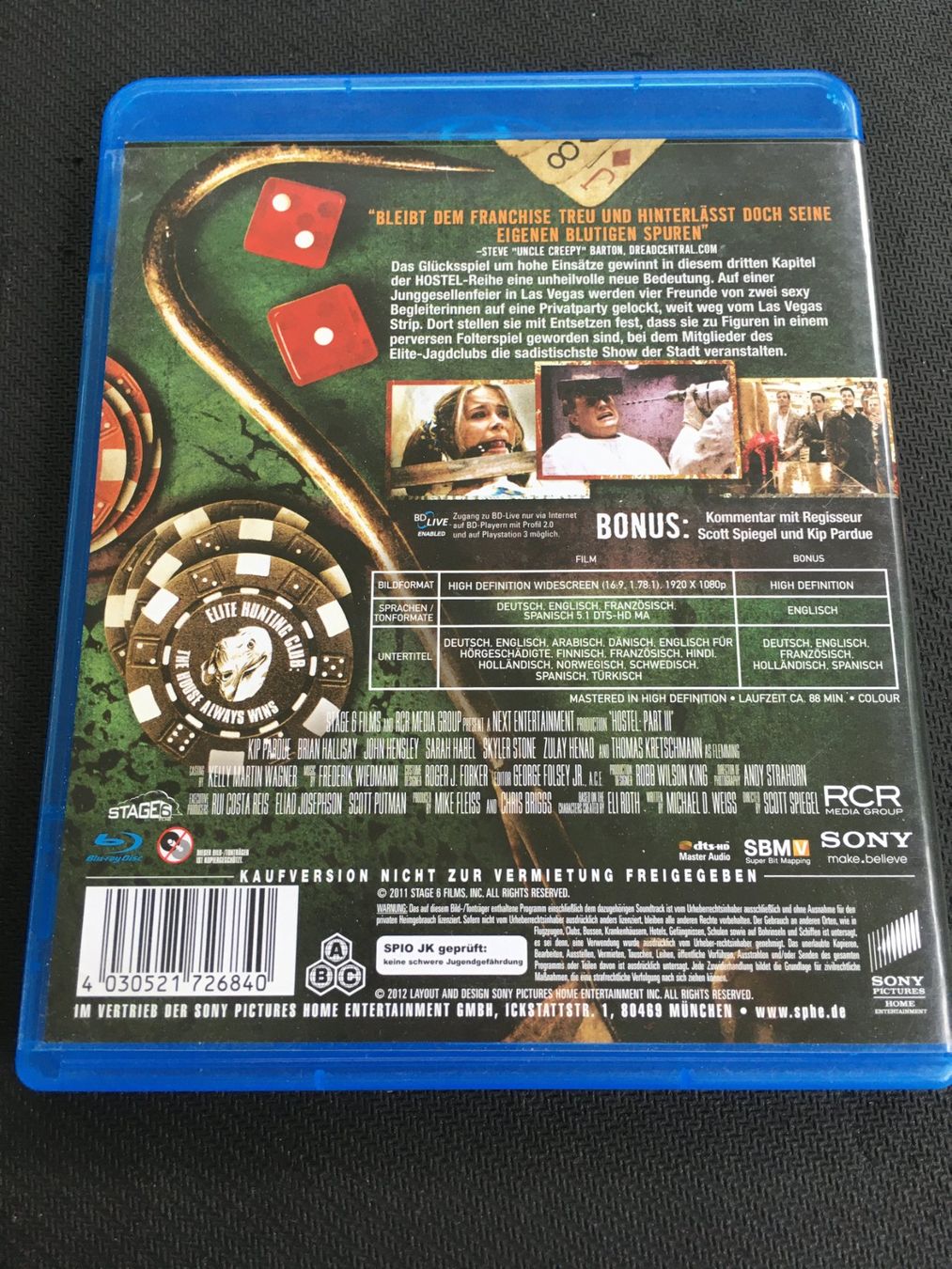 Alle DVDs: Hostel 3 [Blu-ray] – Gebraucht aus St.Gallen von MedienJoe 1