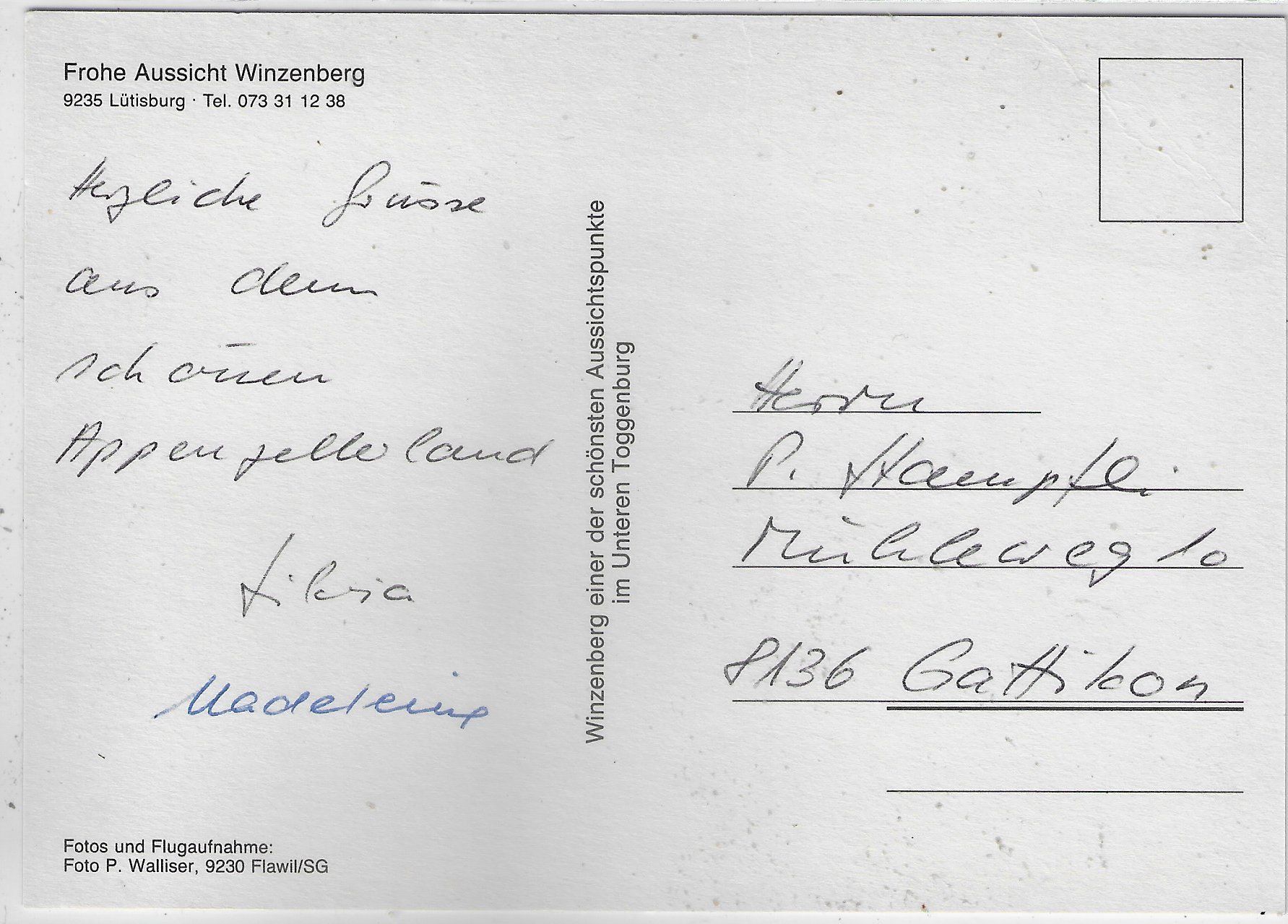 Cartoline postali: Frohe Aussicht Winzenberg - Lütisburg – Usato da Ettingen venduto da Kartenplanet 1