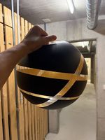Kugel Hängelampe schwarz gold Designleuchte gebraucht