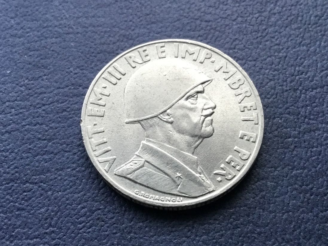 Tutti le monete: 1 LEK Albania 1939 XVIII – Usato da St. Margrethen SG venduto da alfapeugeot10