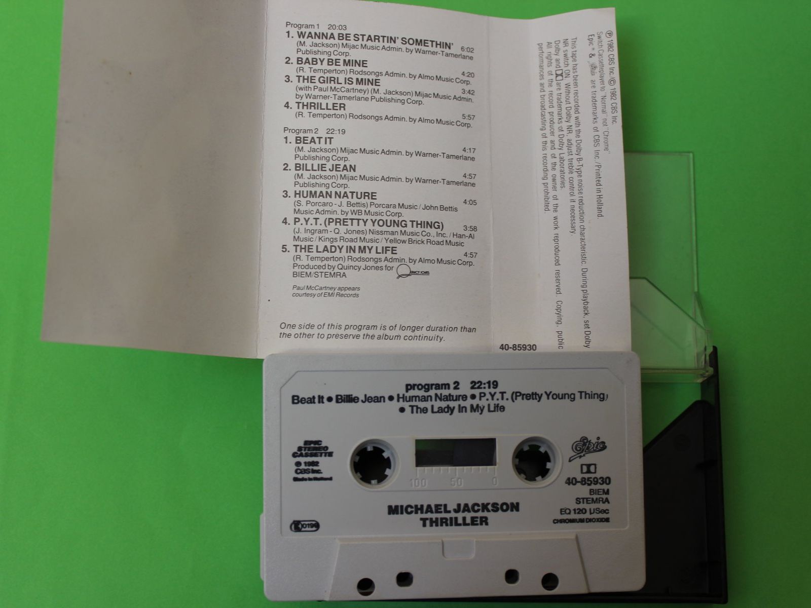 Musicassette: Michael Jackson - Thriller 1982 Kassette MC K7 – Usato da Tübach venduto da JamesStone 3