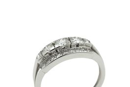 Ring mit 3 Reihen Brillanten ca. 0.7ct 18K Weissgold *S4258