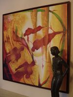 Grossflächiges Abstraktes Ölgemälde auf Leinwand