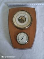 Wetterstation Barometer Thermometer Holz Vintage Deko!