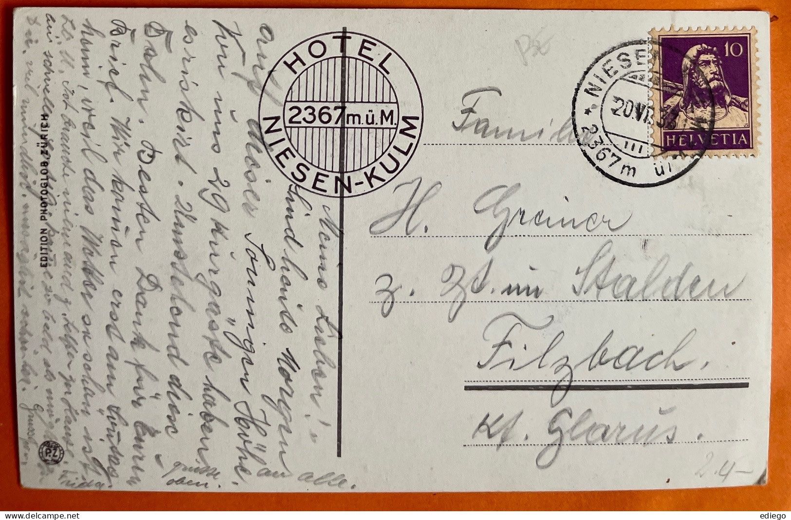 Cartoline postali: NIESEN - BAHN - 1932 – Usato da Lutry venduto da Ediego 1