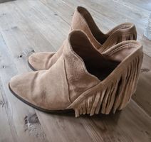 Zara Stiefelette mit Fransen, Gr. 39
