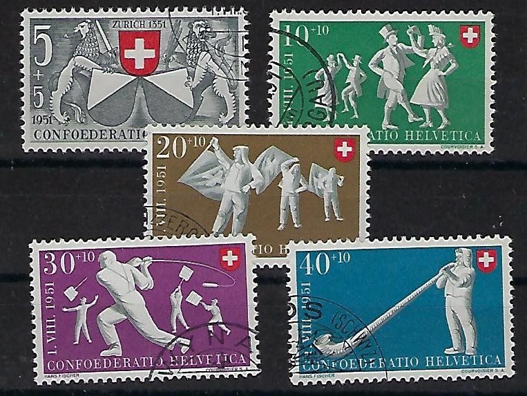 Tutti i francobolli: Pro Patria 1951 gestempelt   14849 – Usato da Lunden venduto da Animus999