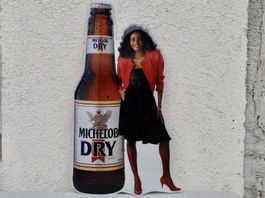 BIER BLECHSCHILD USA MICHELOB DRY 90 x 47 cm