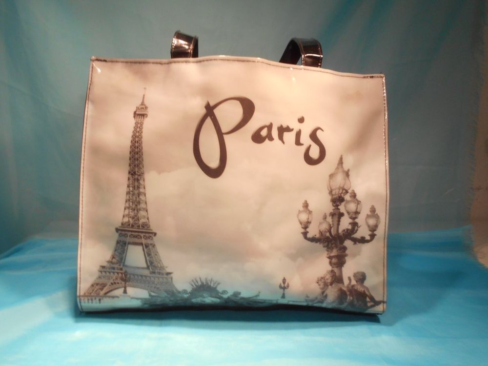 Original PUCCA Entzückende Einkaufs-Tasche Bag Beutel Cotton PVC Türkis