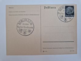Deutsches Reich Postkarte Briefmarke 1939