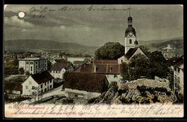 AK Schönenwerd, Straßenpartie mit Kirche