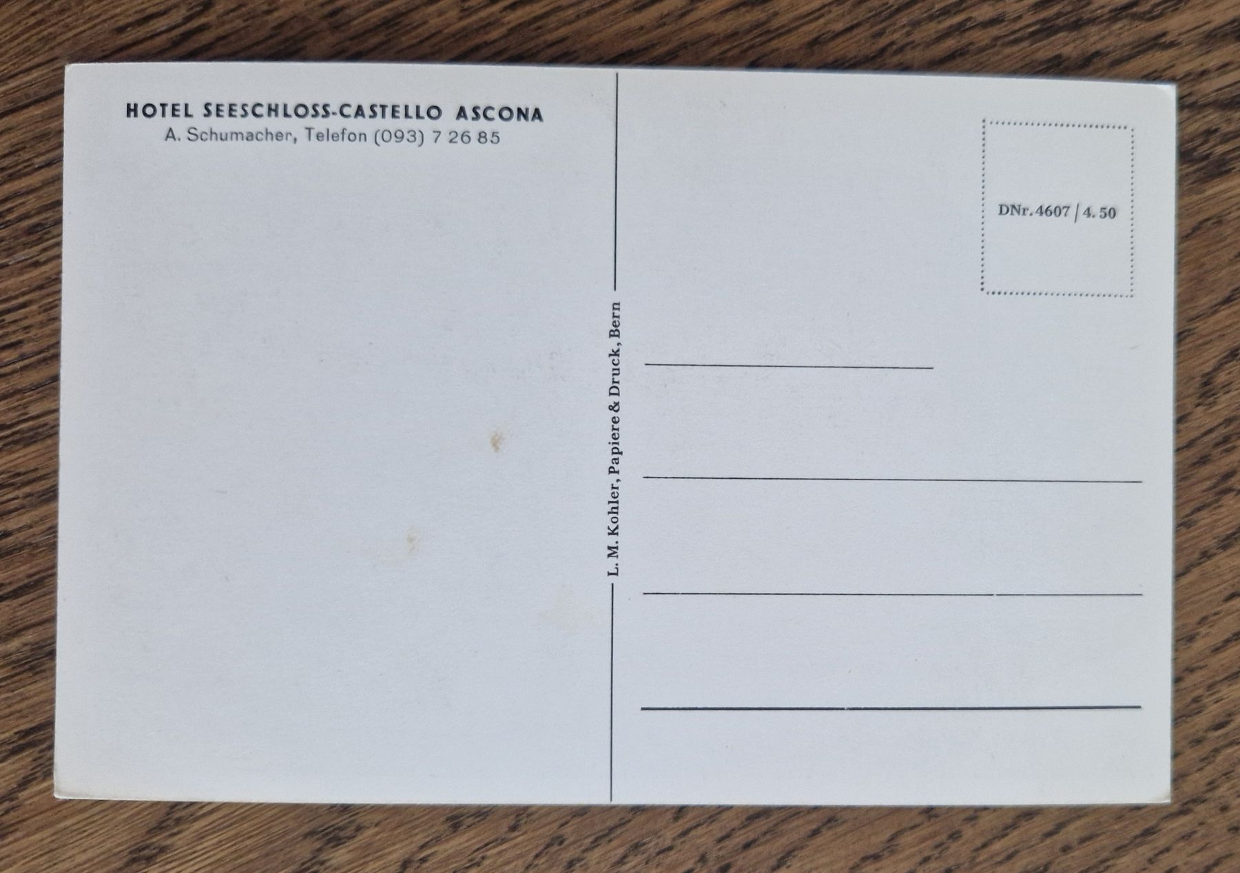 Cartoline postali: Hotel Seeschloss-Castello Ascona – Usato da Ebikon venduto da Donar50 1