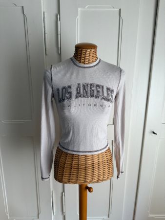 Langarmshirt gerippt "Los Angeles" XS