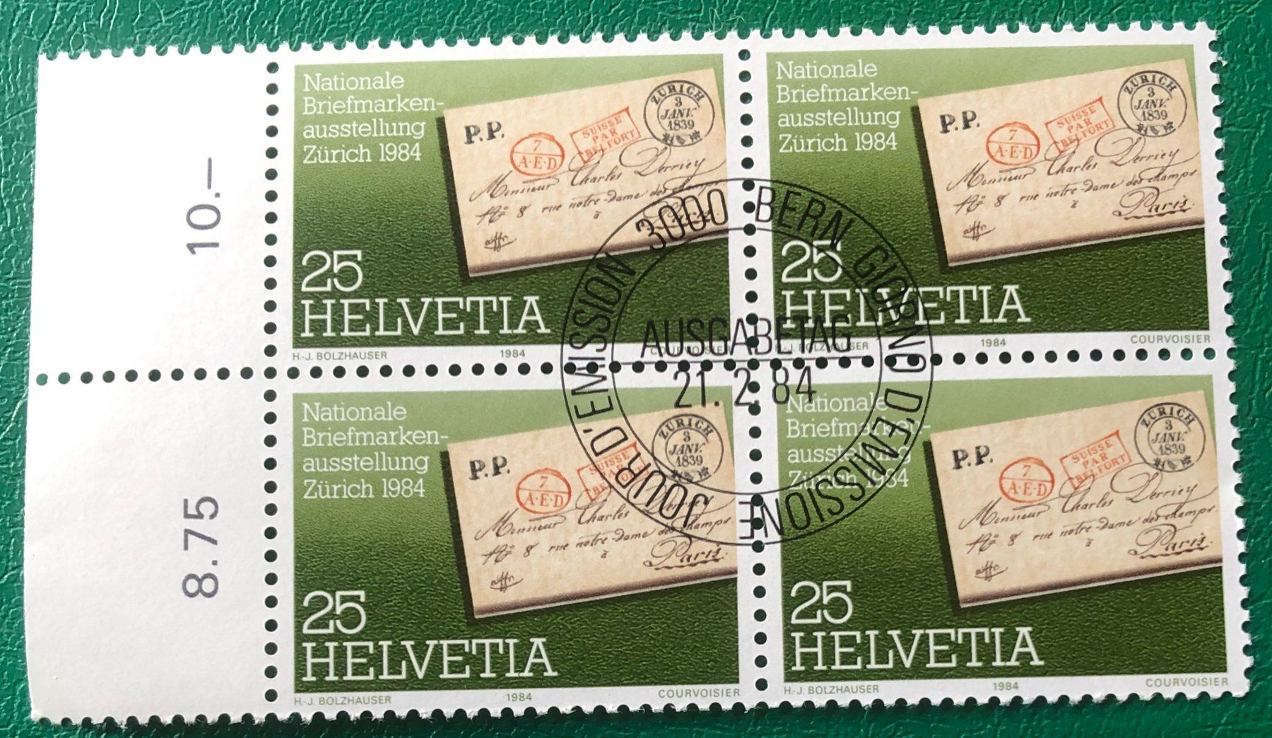 Tutti i francobolli: 4 er Block Nr. 705 mit ETStempel Bern – Usato da Aarau venduto da Billa007