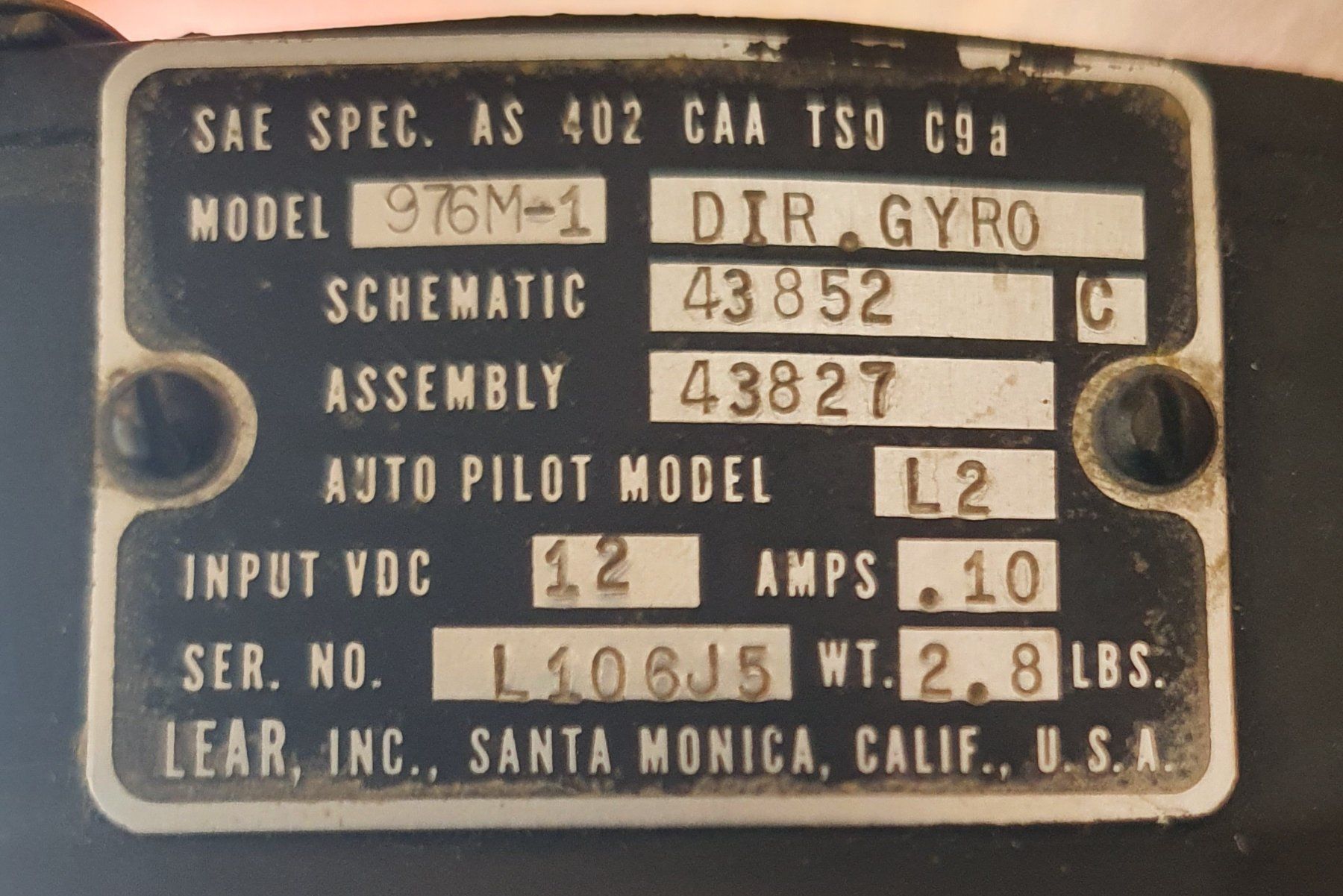 Misurare: Vieil instrument d'avion, Lear directional gyro – Usato da Grand-Lancy venduto da Evelyne010 5