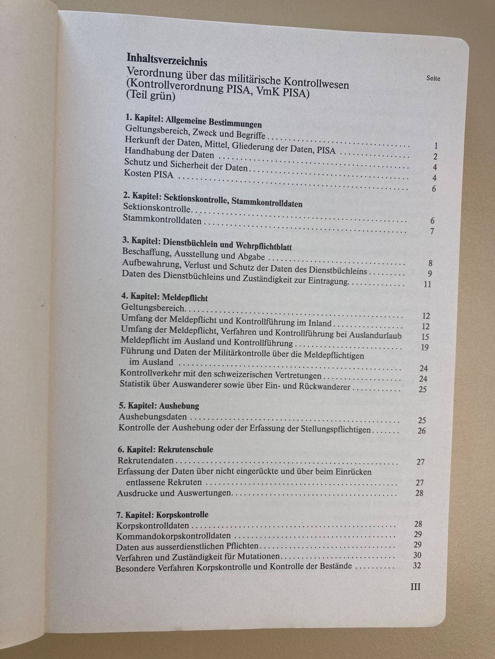 Bücher: Reglement: Militärisches Kontrollwesen - Schweizer Armee – Gebraucht aus Brütten von Hst1 1