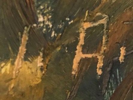 Gemälde: I. A. Waldgemälde monogrammiert – Gebraucht aus Hirzel von pjn_d7xp 2