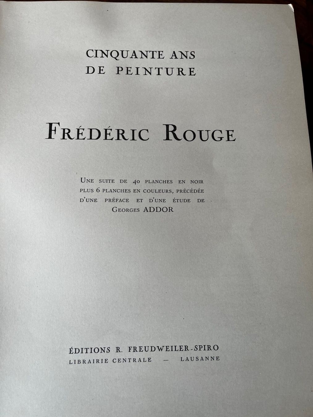 Libri: Livre F. Rouge – Usato da La Sarraz venduto da Wilou54 1