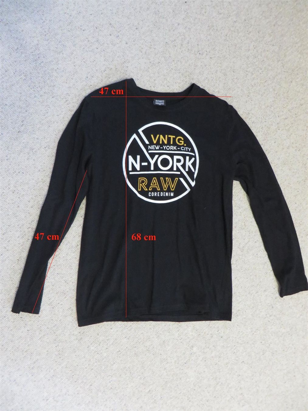 Camicie, T-shirt & Polo: Langarmshirt New York schwarz Gr. M – Usato da Spiez venduto da Crazyduck