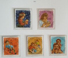 1987 Pro Juventute Satz Ersttag Vollstempel mit Gummi