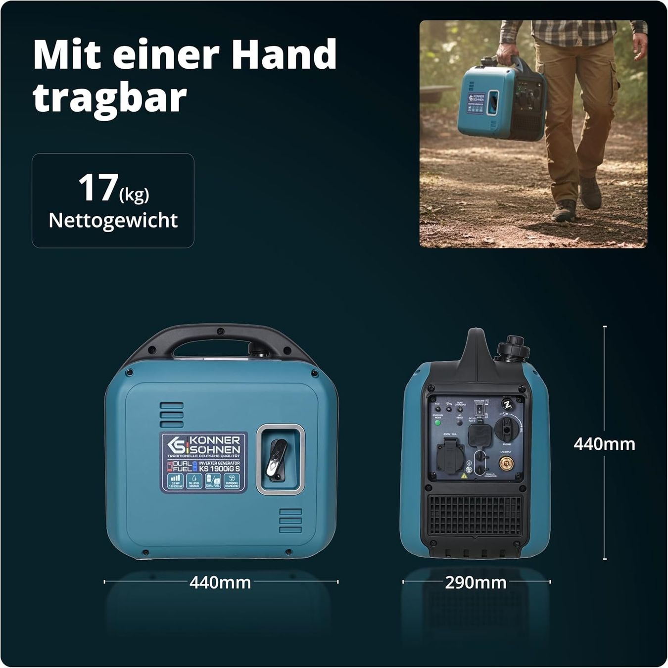 Generatori di corrente: Inverter Stromerzeuger KS 1900iG S 2000W Dual Notfall Strom – Nuovo e nell'imballaggio originale da Hundwil venduto da pak_7zvn 5