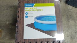 Pool Bodenschutz Holzoptik 7 Stk 12er Set 50 x 50 cm 21qm