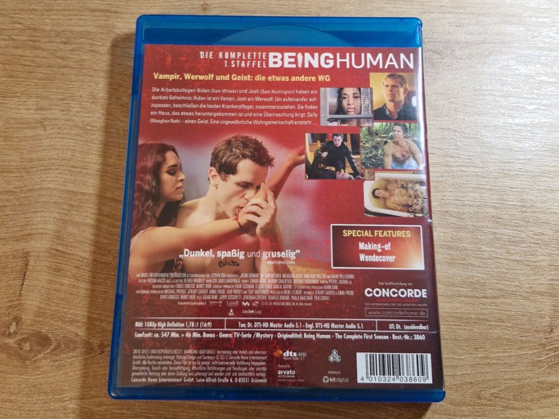 Tutti i DVDs: Being Human - Staffel 1 RAR Bluray – Usato da Pfungen venduto da Whitie 1