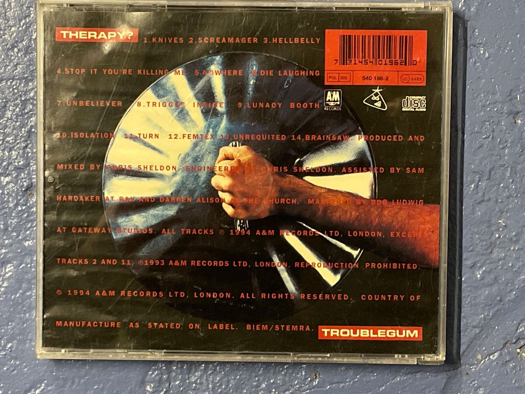 CD: [CD] THERAPY? - Troublegum (1994) – Usato da Frasnacht venduto da DiskSelection 1