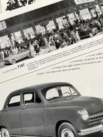 Fiat 600 & 1400 - 2 alte Werbungen / Anciennes réclames1950k