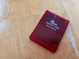 Playstation 2 Memory Card in Rot