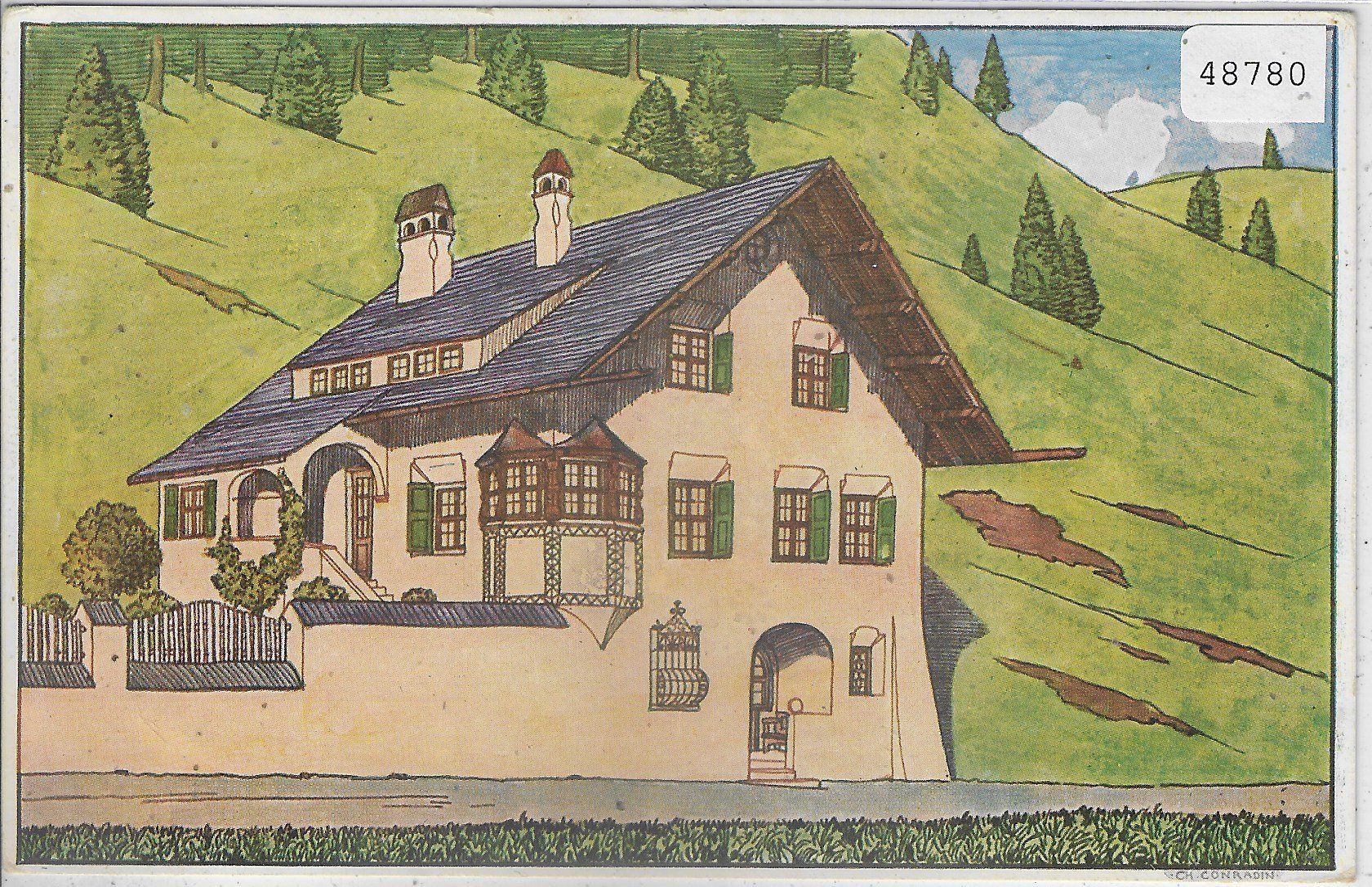 Cartoline postali: Ch. Conradin - Villa in St. Moritz – Usato da Ettingen venduto da Kartenplanet