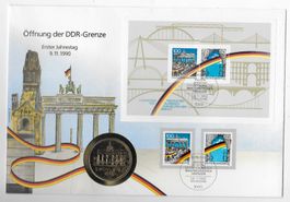 Münzbrief Öffnung der DDR-Grenze 1990