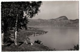 Emmetten, Ausblick vom Friedheim, Sitzbänkli, gelaufen 1953