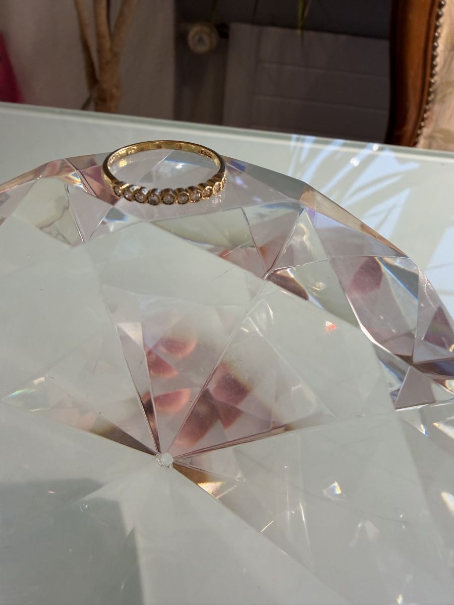 Anelli: Gelbgold Ring 750 mit 10 Brillanten – Usato da Jona venduto da HappyHappyHappyHappy 2